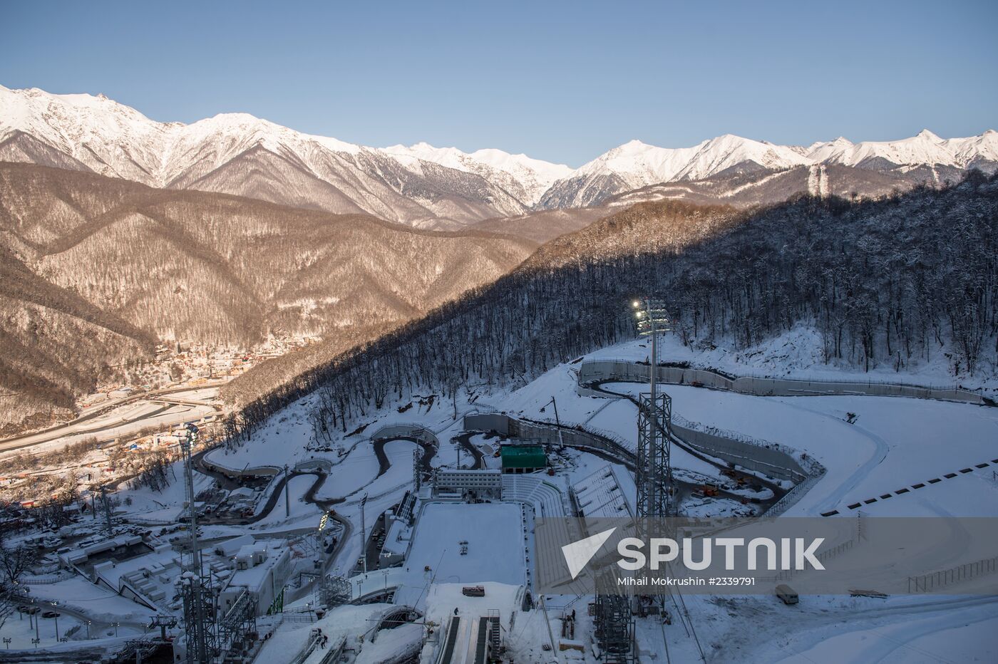 Sports venues in Olympic Games mountain cluster in Sochi