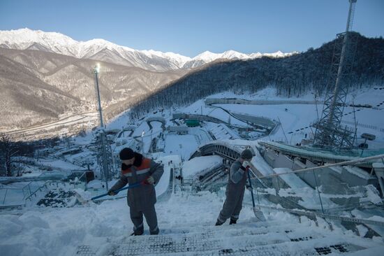Sports venues in Olympic Games mountain cluster in Sochi
