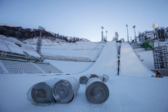 Sports venues in Olympic Games mountain cluster in Sochi