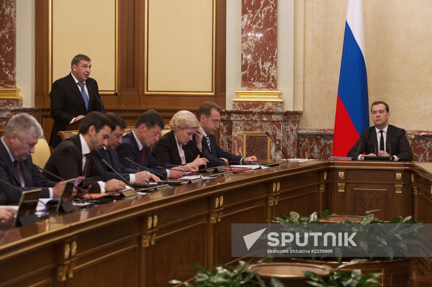 Dmitry Medvedev holds Government meeting