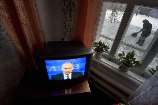 Broadcast of President Vladimir Putin's Q&A session