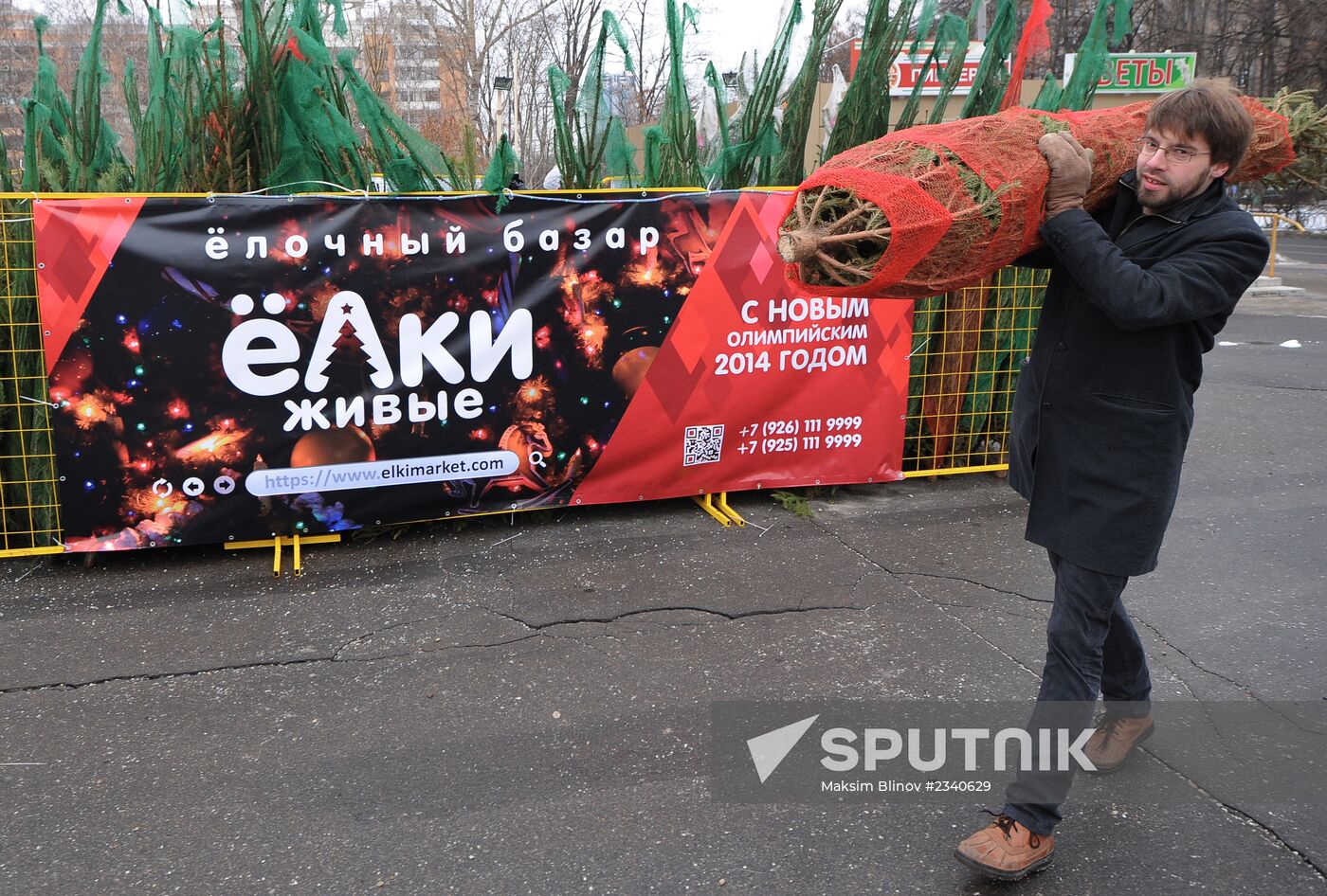Christmas tree markets open in Moscow