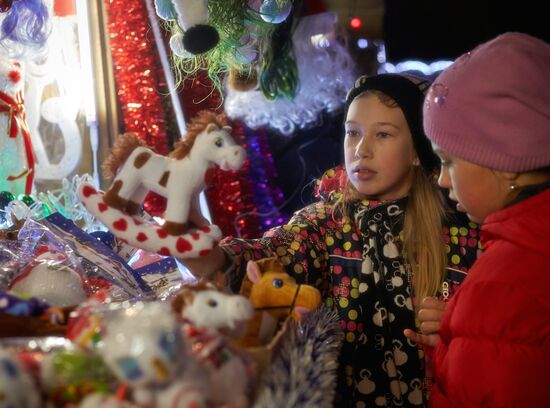 Christmas fair in St. Petersburg