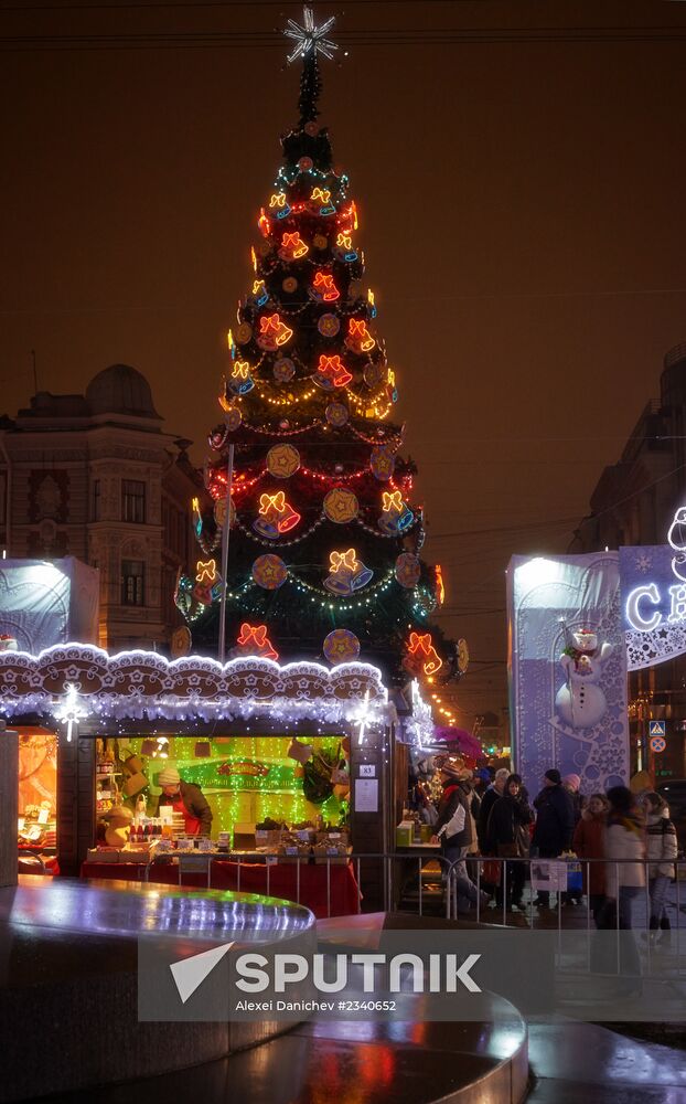 Christmas fair in St. Petersburg