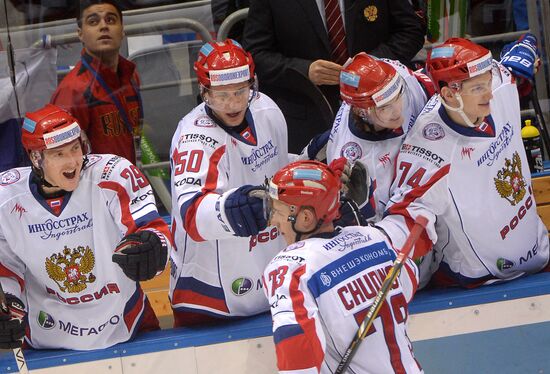 Hockey. Channel One Cup. Russia vs. Finland
