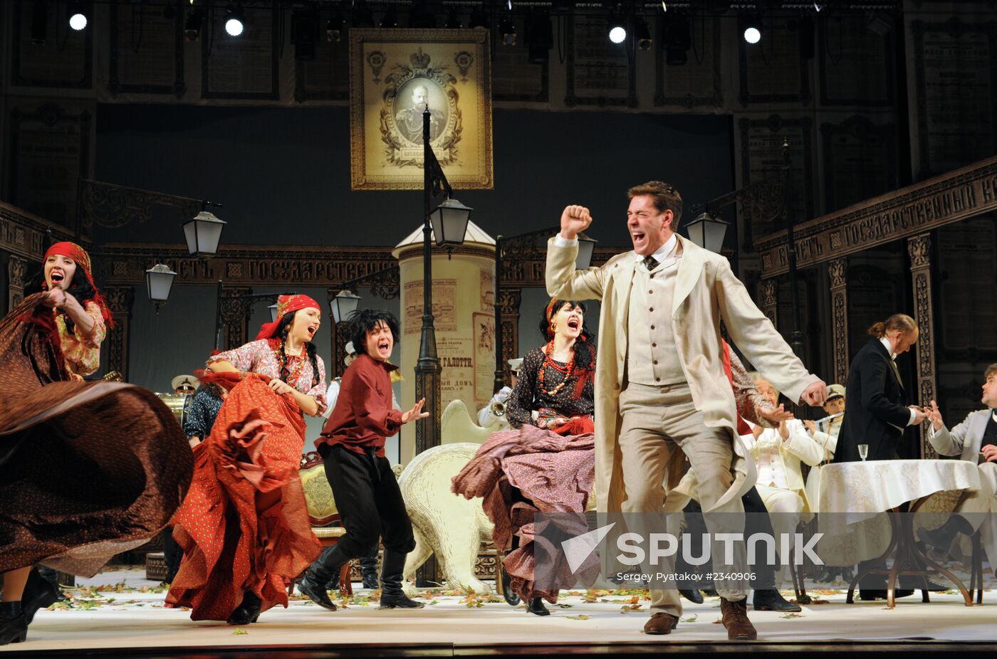 Dress rehearsal of "A Scythe Against a Stone" in Moscow Gubernia Theater