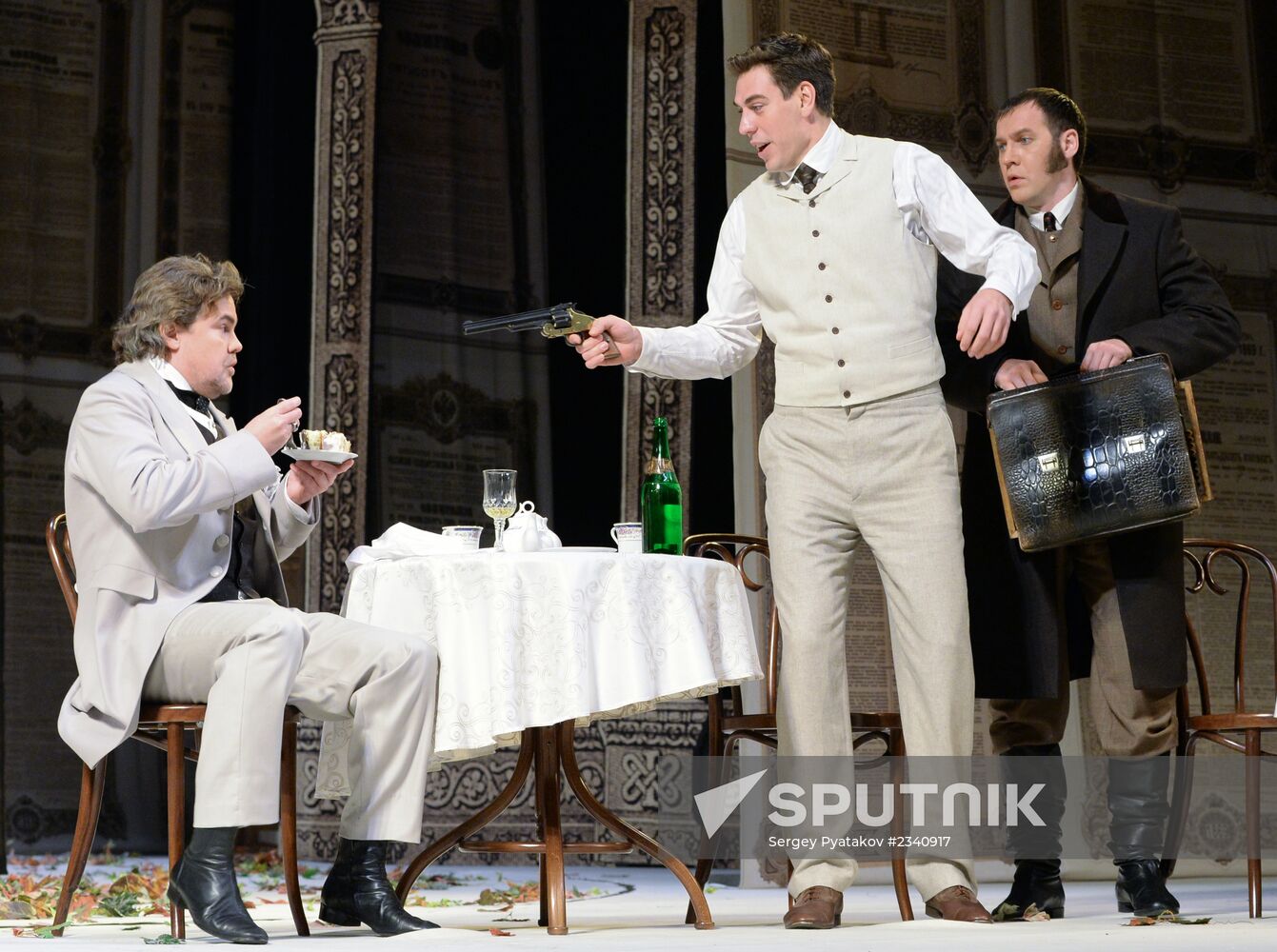 Dress rehearsal of "A Scythe Against a Stone" in Moscow Gubernia Theater