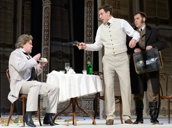 Dress rehearsal of "A Scythe Against a Stone" in Moscow Gubernia Theater