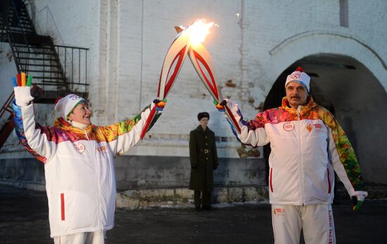 Olympic torch relay. Samara Region