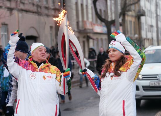Olympic torch relay in Samara