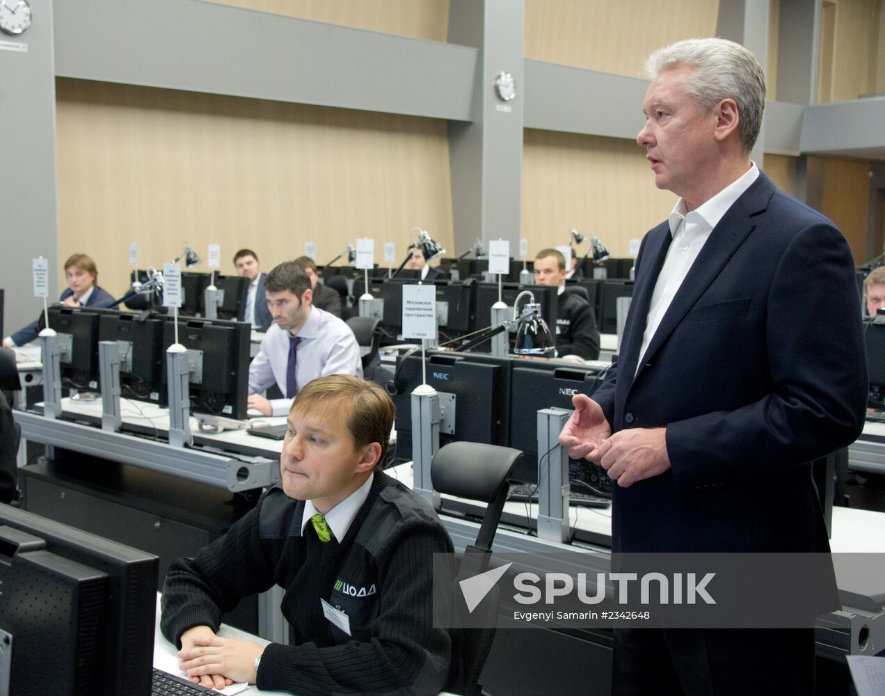Sergei Sobyanin visits the united Traffic Control Centre