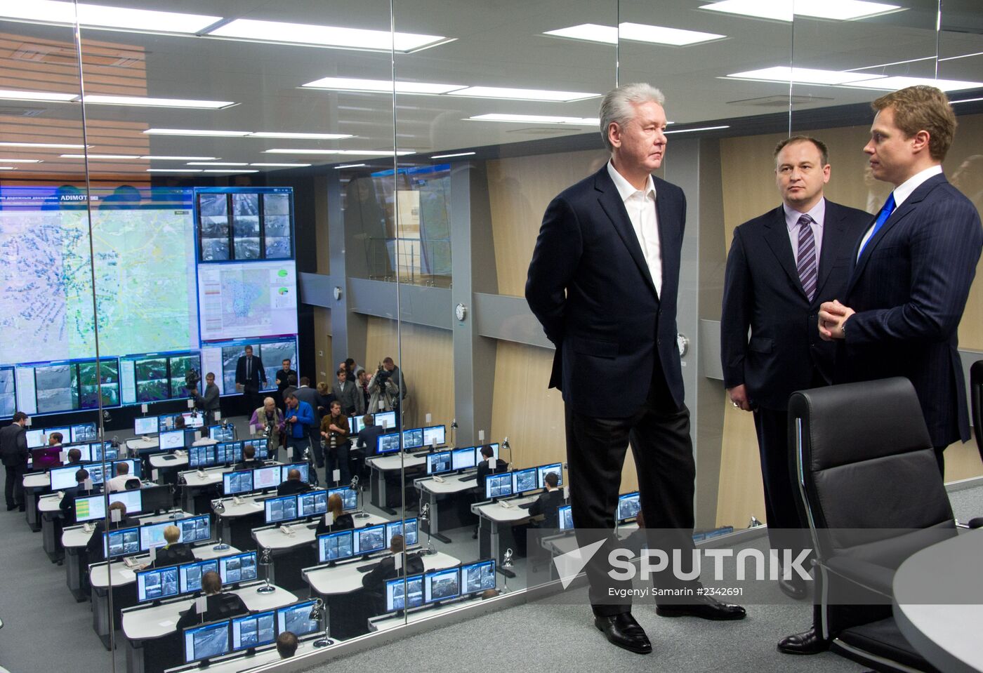Sergei Sobyanin visits the united Traffic Control Centre