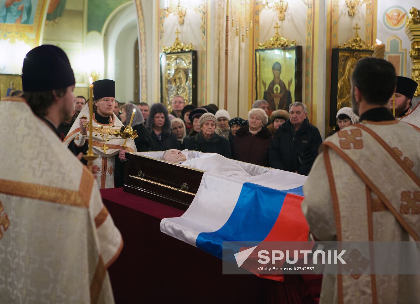 Funeral of legendary firearms designer Mikhail Kalashnikov in Izhevsk