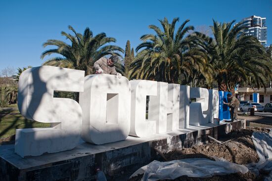 Sochi 2014 sign in Sochi