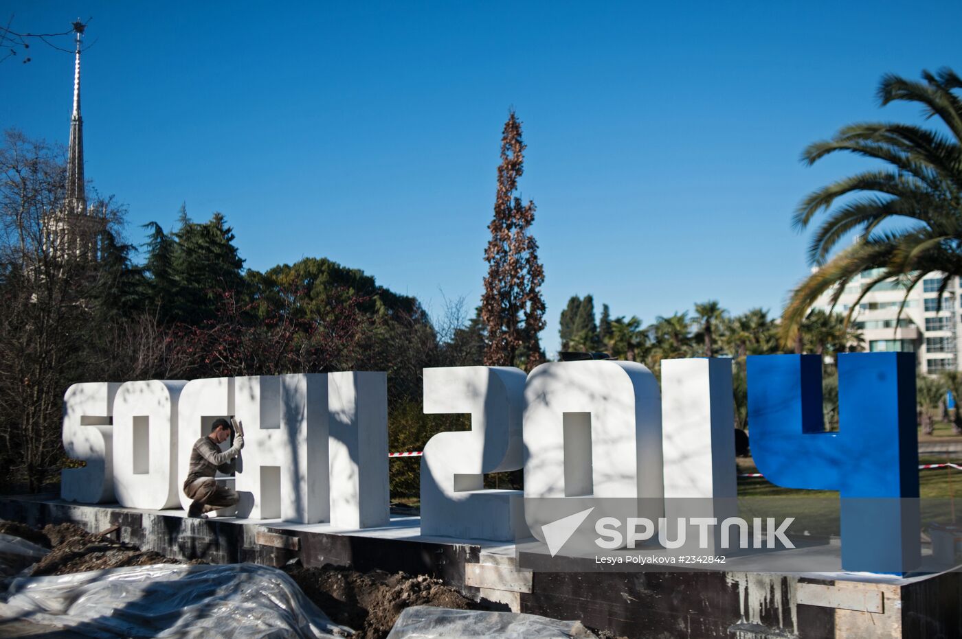 Sochi 2014 letters in Spchi