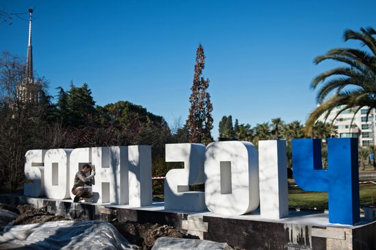 Sochi 2014 letters in Spchi
