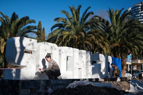 Sochi 2014 letters in Spchi