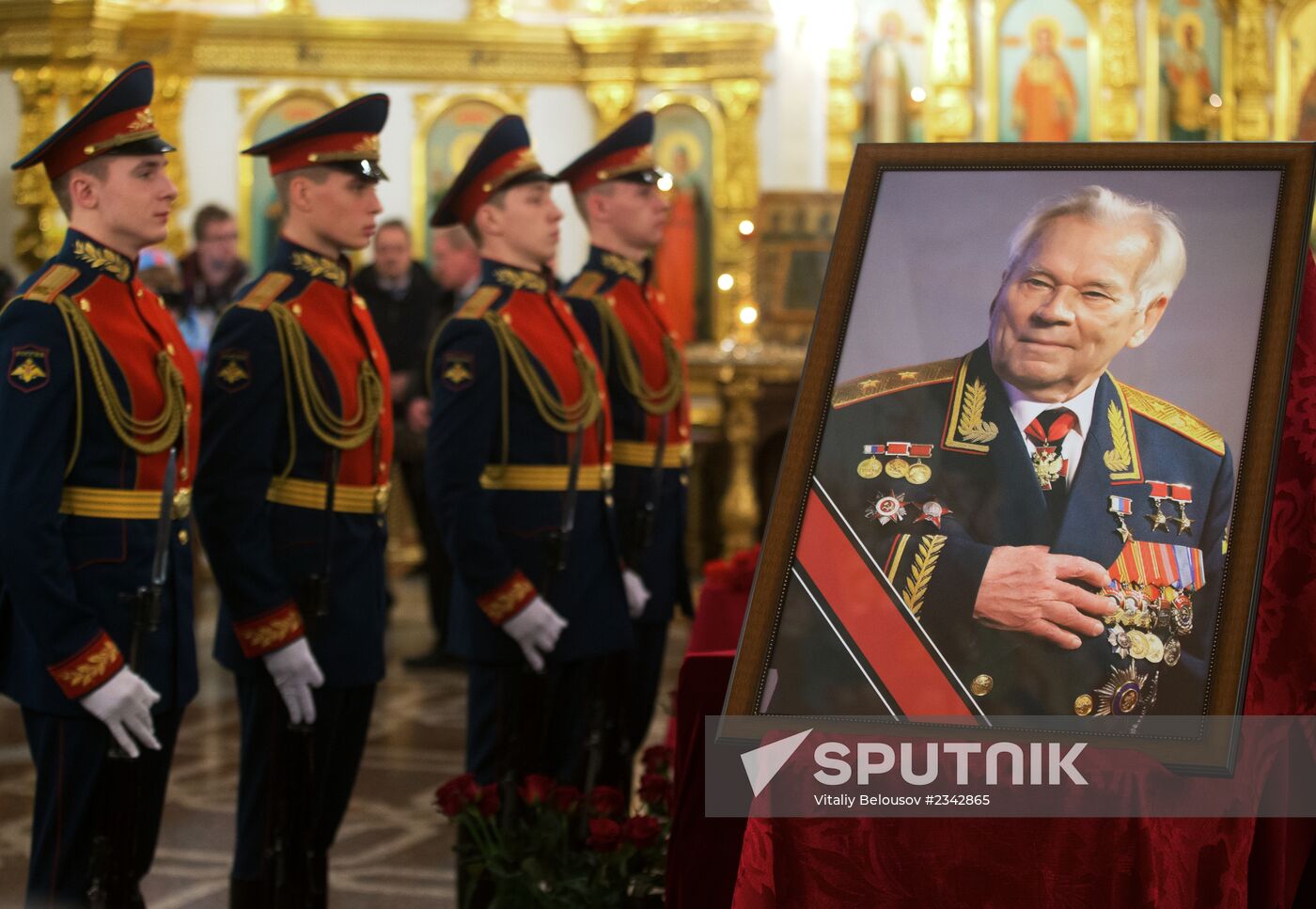 Funeral for legendary firearms designer Mikhail Kalashnikov in Izhevsk