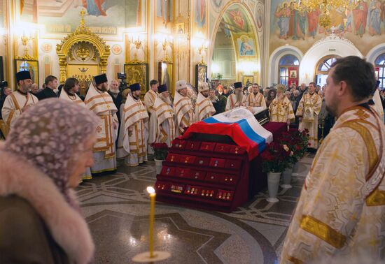Memorial service for Mikhail Kalashnikov in Izhevsk