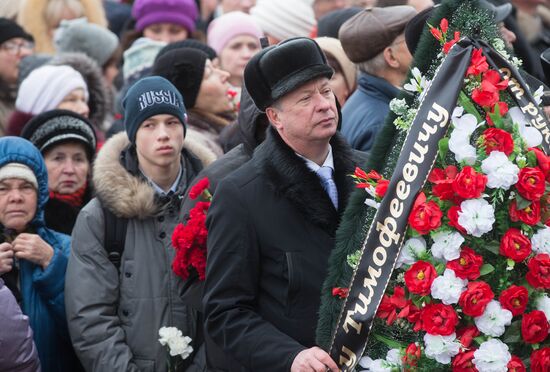 Memorial service for Mikhail Kalashnikov in Izhevsk