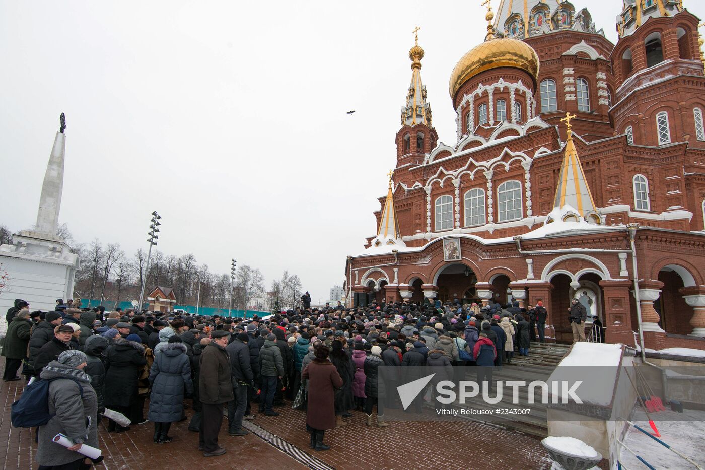 Memorial service for Mikhail Kalashnikov in Izhevsk