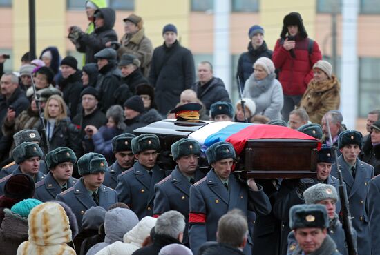 Memorial service for Mikhail Kalashnikov in Izhevsk