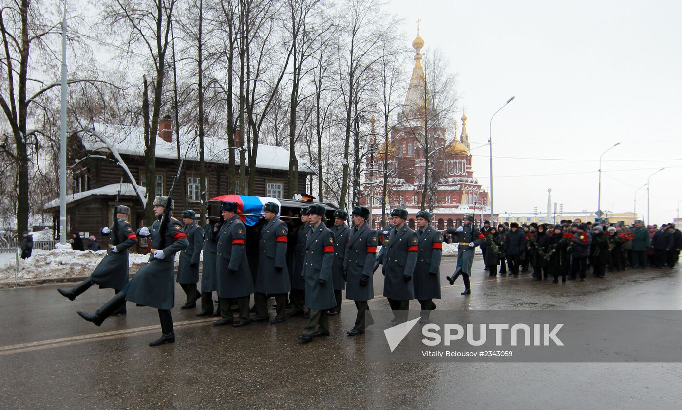 Memorial service for Mikhail Kalashnikov in Izhevsk