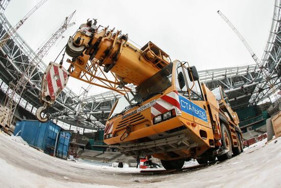 Construction site of Otkrytiye Arena stadium