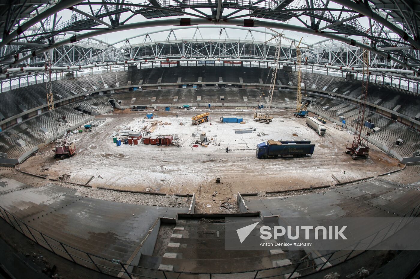 Construction site of Otkrytiye Arena stadium