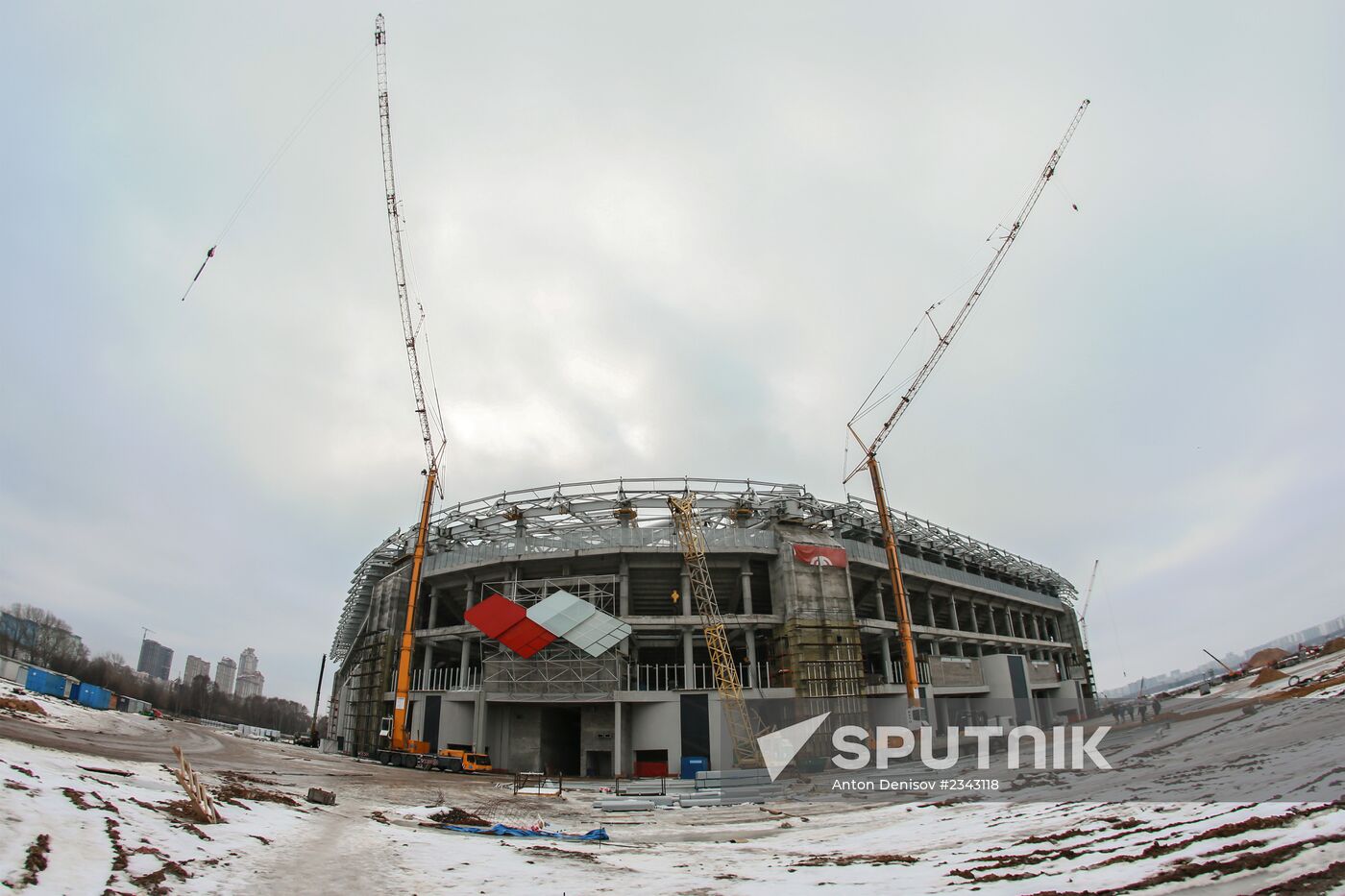 Construction site of Otkrytiye Arena stadium