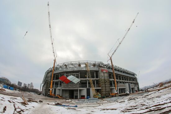 Construction site of Otkrytiye Arena stadium
