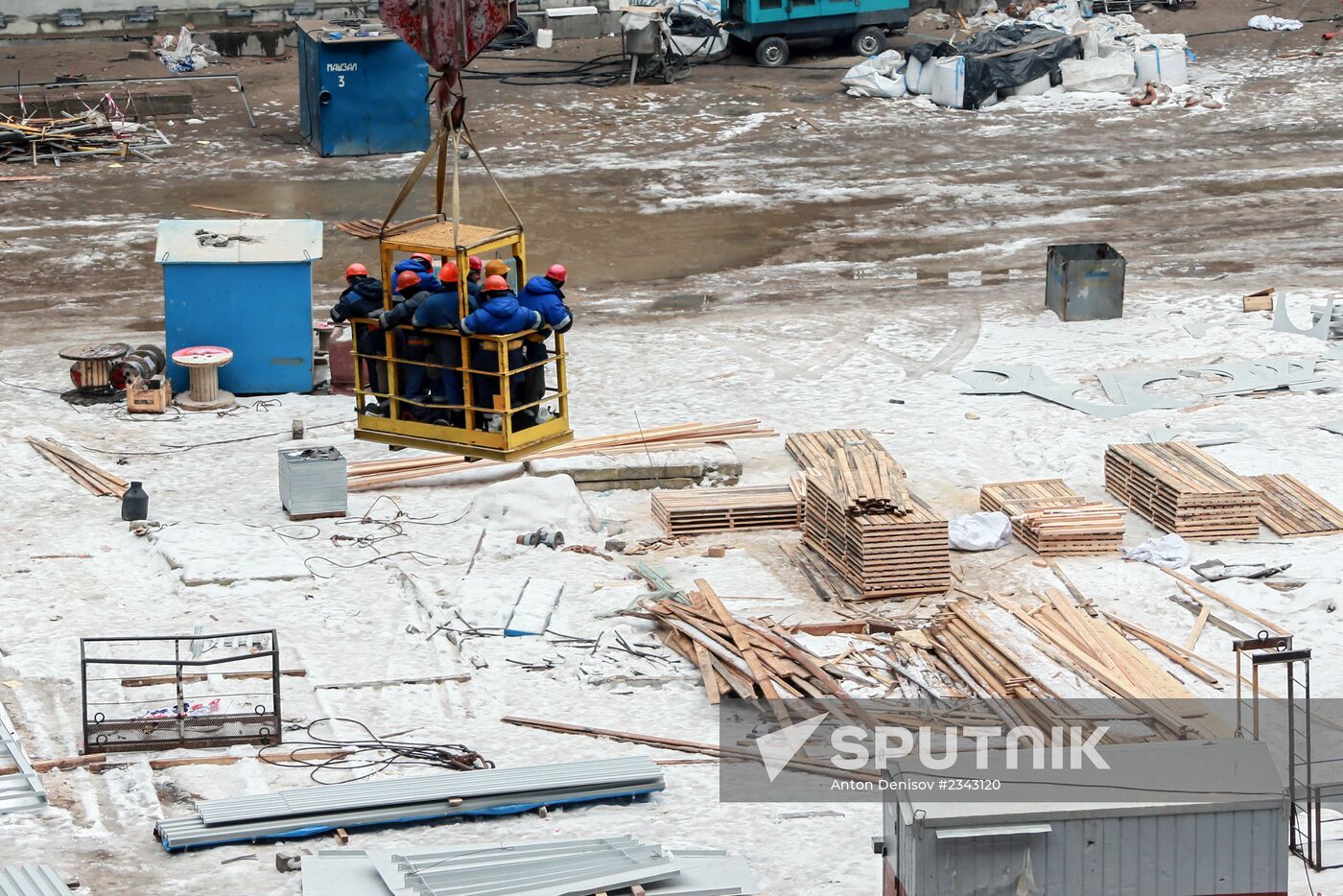 Construction site of Otkrytiye Arena stadium