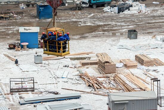 Construction site of Otkrytiye Arena stadium