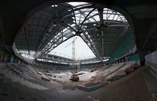 Construction site of Otkrytiye Arena stadium