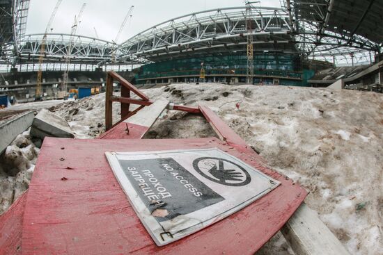 Construction site of Otkrytiye Arena stadium