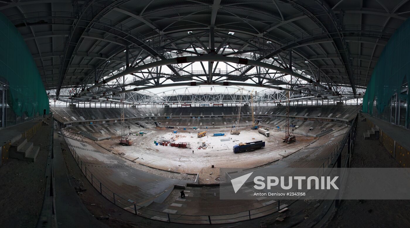 Construction of Otkrytiye Arena stadium