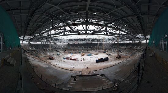Construction of Otkrytiye Arena stadium