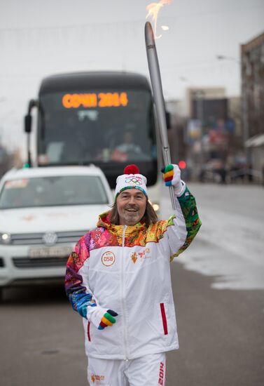 Olympic torch relay. Ulyanovsk
