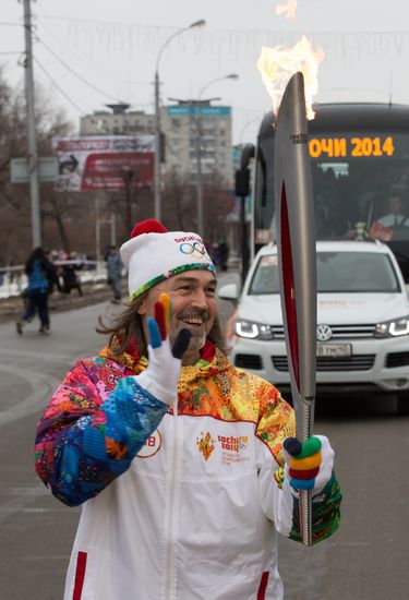 Olympic torch relay. Ulyanovsk