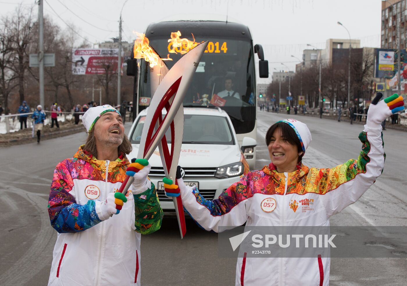 Olympic torch relay. Ulyanovsk