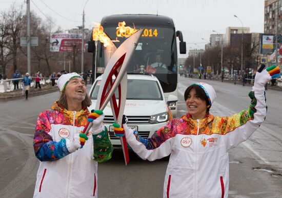 Olympic torch relay. Ulyanovsk