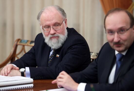 Vladimir Putin conducts meeting with electoral commission bosses