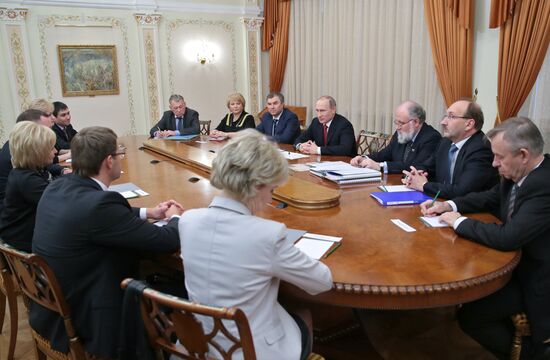 Vladimir Putin conducts meeting with electoral commission bosses
