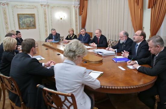 Vladimir Putin conducts meeting with electoral commission bosses
