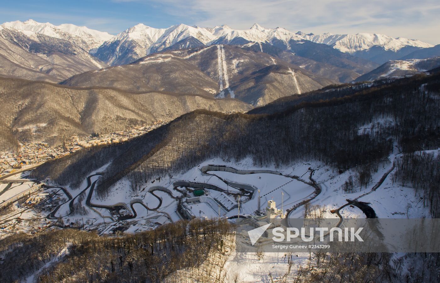 Aerial views of Olympic Sochi