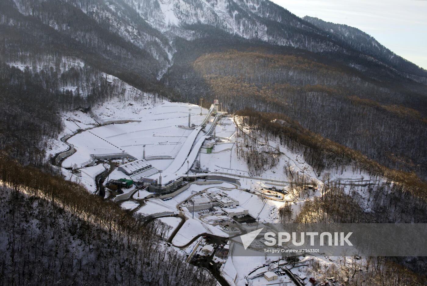 Aerial views of Olympic Sochi