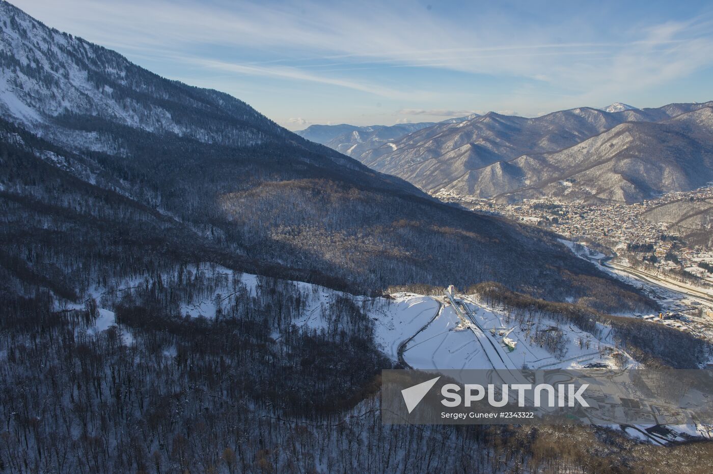 Aerial views of Olympic Sochi