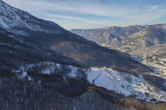 Aerial views of Olympic Sochi