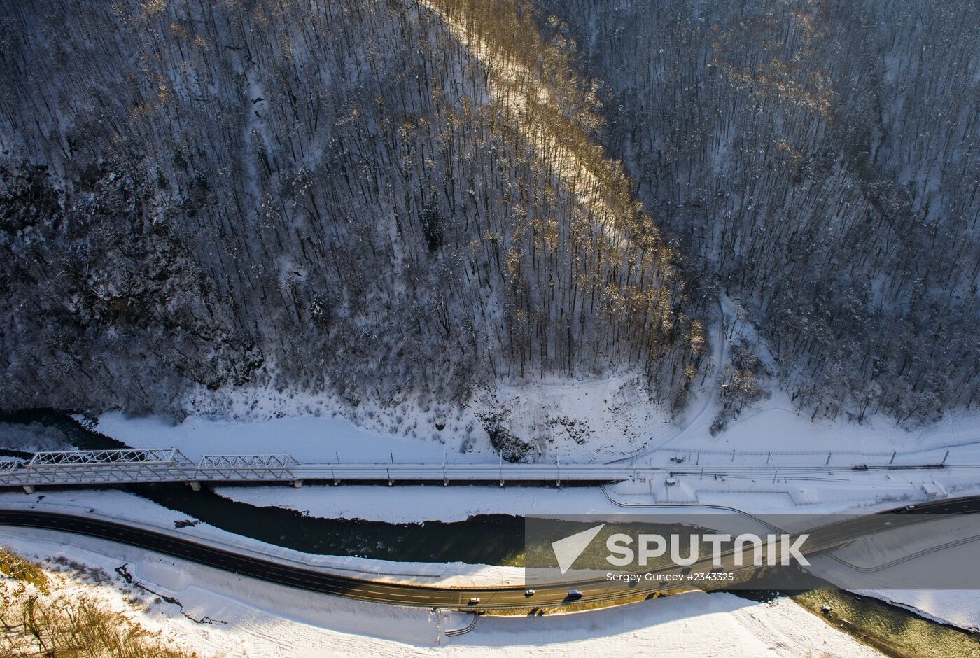 Aerial views of Olympic Sochi