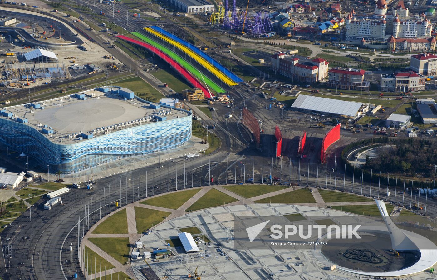 Aerial views of Olympic Sochi